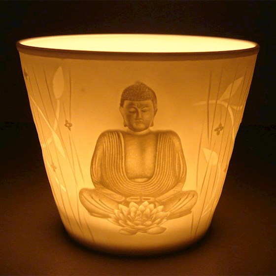 Sfeerlicht votief porselein Boeddha