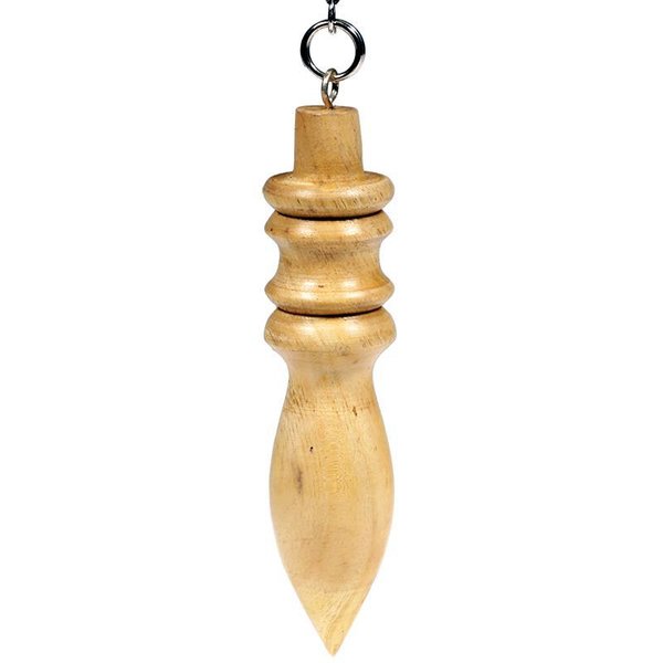 Prachtig gedraaide pendel van  hout - 7 cm